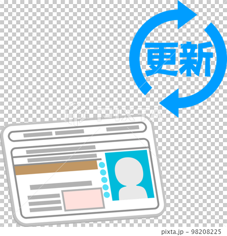 運転免許証と更新の文字 運転免許証と更新の文字 98208225