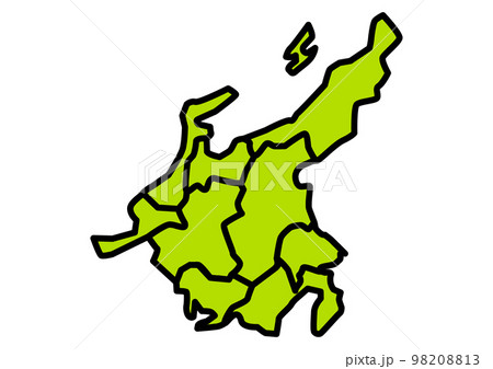 中部地方のアイコンイラスト 中部地方のアイコンイラスト 98208813