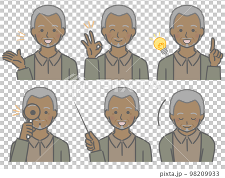 解説する高齢の黒人男性 解説する高齢の黒人男性 98209933