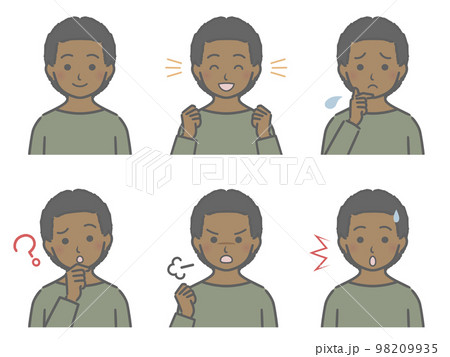 黒人の子供の色々な表情 黒人の子供の色々な表情 98209935