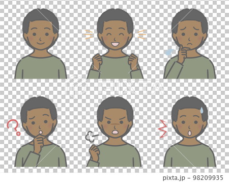黒人の子供の色々な表情 黒人の子供の色々な表情 98209935