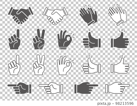 Various hand icon sets 98213596
