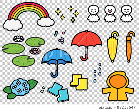  雨季插圖集 98215647