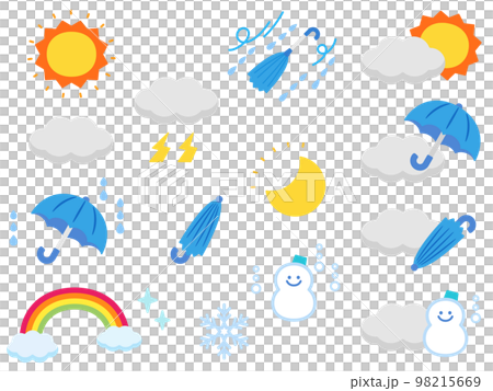 お天気アイコン　イラストセット 98215669