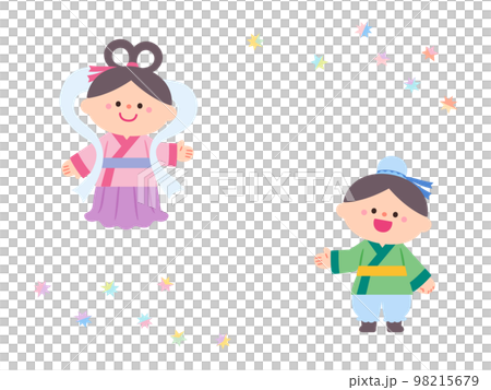 七夕插圖素材 Hikoboshi Torihime 98215679