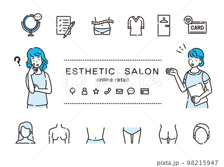 エステ　サロン　アイコン　セット 98215947