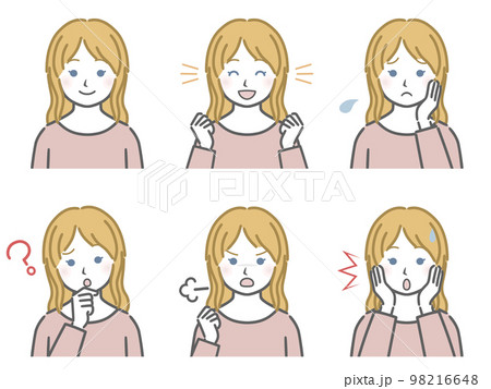 白人少女の色々な表情 98216648