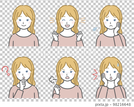 白人少女の色々な表情 98216648