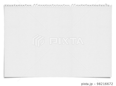 破り取ったスケッチブックの1頁、影付きの切抜き素材 破り取ったスケッチブックの1頁、影付きの切抜き素材 98216672