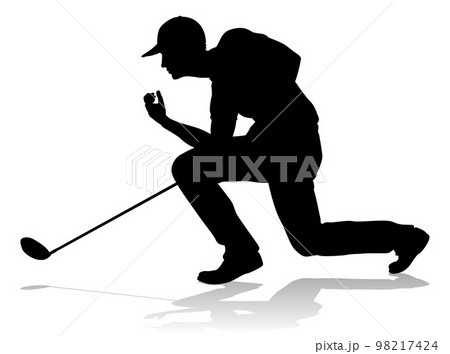Golfer Golf Sports Person Silhouette 98217424