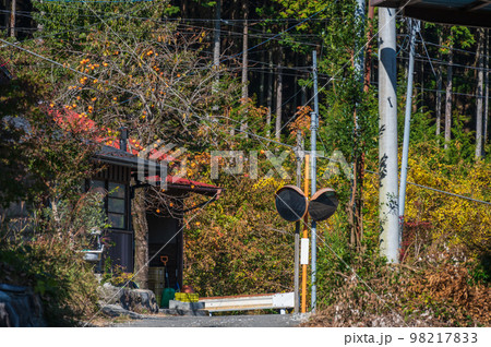 秋の田舎風景 旧鰍沢町の景観 秋の田舎風景 旧鰍沢町の景観 98217833