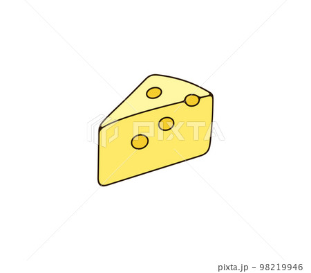 Piece of cheese, dairy and milk product, logo design. Food and meal, cheese factory and dairy farm, vector design and illustration 98219946