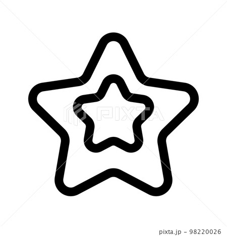 Super star icon line isolated on white background. Black flat thin icon on modern outline style. Linear symbol and editable stroke. Simple and pixel perfect stroke vector illustration 98220026