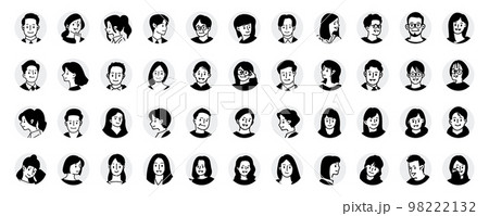 人物おしゃれイラスト素材 98222132