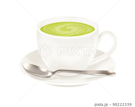 抹茶ラテ(コーヒーカップ、ソーサー、スプーン) 抹茶ラテ(コーヒーカップ、ソーサー、スプーン) 98222339