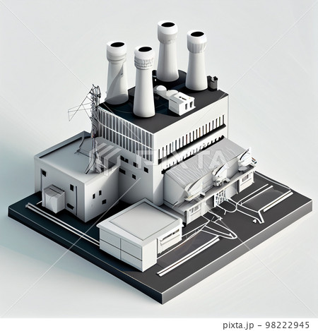 nuclear power plant 3d model