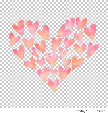 ハート型のハート 98223414