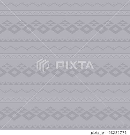 民族模様_幾何学模様のシームレスパターン 98223771