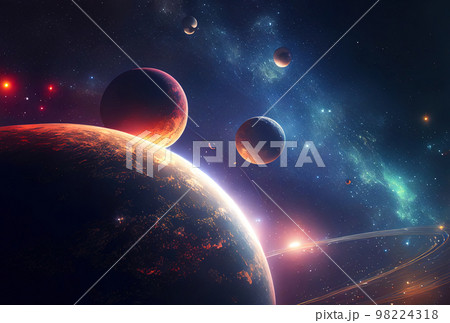 cosmic landscape with intelligence and stars 98224318
