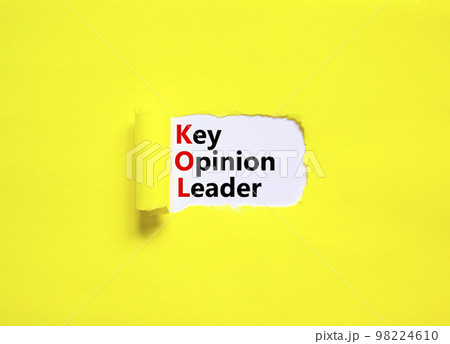 KOL key opinion leader symbol. Concept words KOL key opinion leader on white paper on a beautiful yellow background. Business KOL key opinion leader concept. Copy space. KOL key opinion leader symbol. Concept words KOL key opinion leader on white paper on a beautiful yellow background. Business KOL key opinion leader concept. Copy space. 98224610