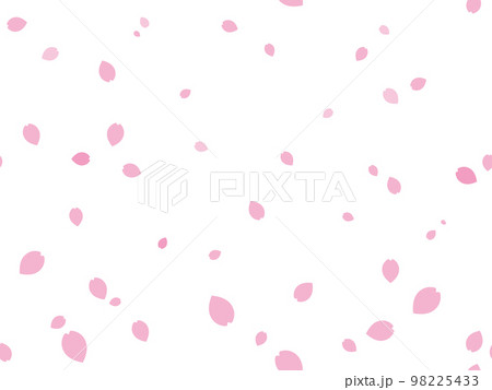 シンプルな桜吹雪のシームレスイラスト 98225433