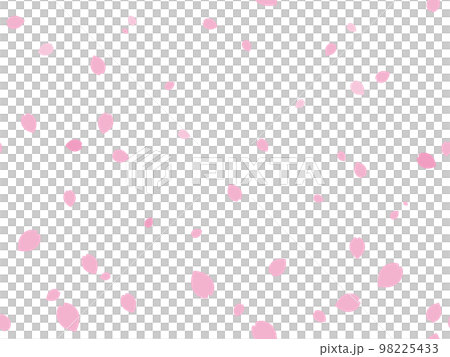 シンプルな桜吹雪のシームレスイラスト 98225433