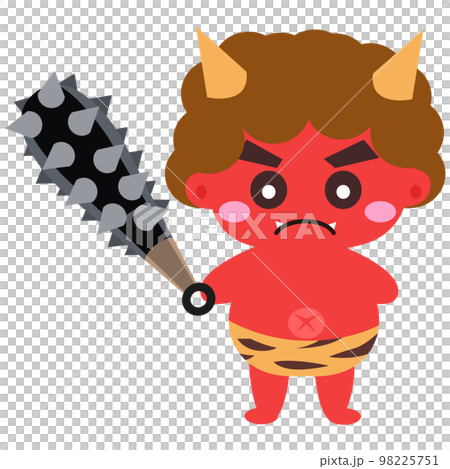 紅色食人魔插圖素材矢量 紅色食人魔插圖素材矢量 98225751