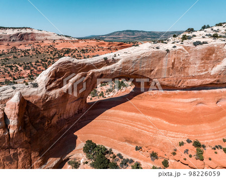 Aerial view of the Arches National Park in Arizona, USA. Amazing rock formation - The Wave. Parya Canyon Vermillion Cliffs, Coyote Buttes Wilderness Aerial view of the Arches National Park in Arizona, USA. Amazing rock formation - The Wave. Parya Canyon Vermillion Cliffs, Coyote Buttes Wilderness 98226059