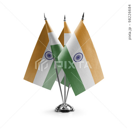 Small national flags of the white on a black background 98226684