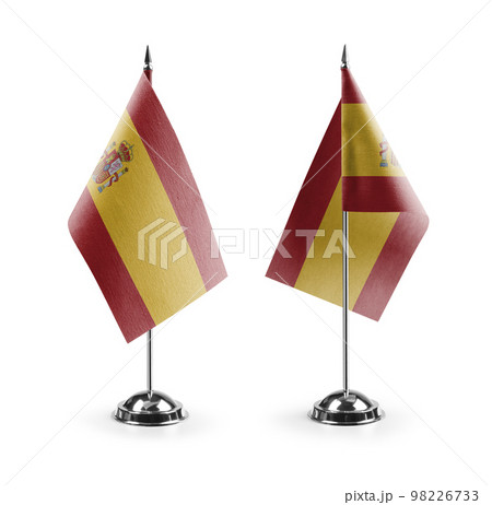 Small national flags of the Spain on a white background Small national flags of the Spain on a white background 98226733