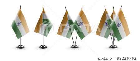 Small national flags of the white on a black background 98226762
