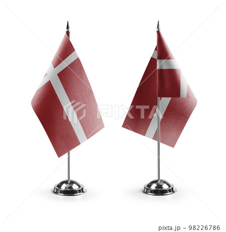Small national flags of the Denmark on a white background Small national flags of the Denmark on a white background 98226786