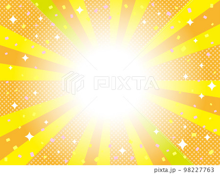 ポップな集中線＿黄色 98227763