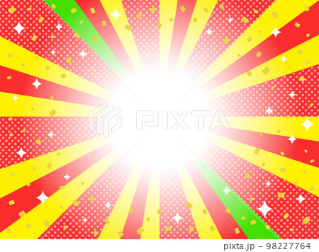 ポップな集中線＿赤 98227764