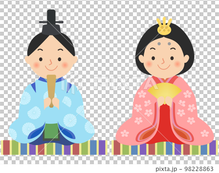 ひな人形　ひな祭り　桃の節句 98228863