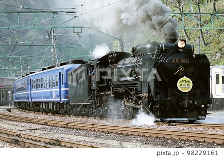 JR東日本：D51形蒸気機関車498号機・奥利根号の写真素材