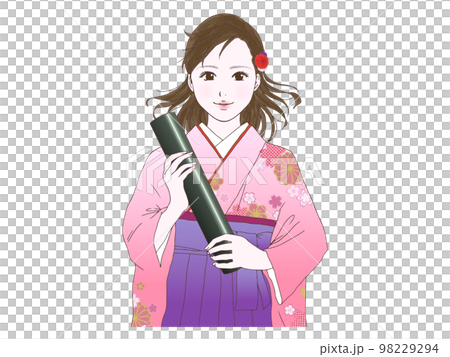 Hakama woman (wind) 98229294