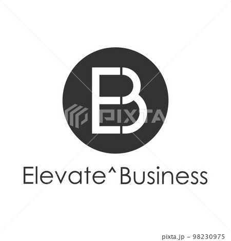 Simple letter or word B or EB sans serif font in circle block image graphic icon logo design abstract concept vector stock. Can be used as a symbol related to initial or monogram 98230975