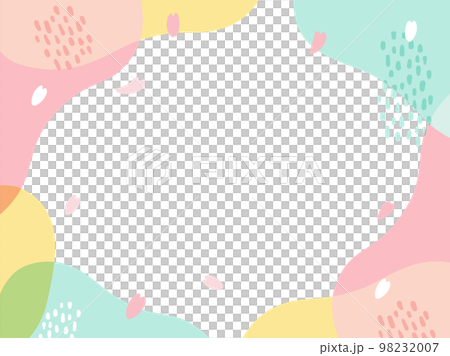 春をイメージしたおしゃれな曲線フレーム 春をイメージしたおしゃれな曲線フレーム 98232007