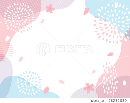 春をイメージしたおしゃれな曲線フレーム 98232030