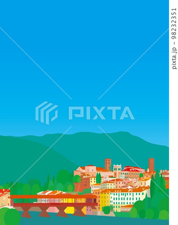 バッサーノ・デル・グラッパ　bassano　del　grappa　ポンテ・ヴェッキオ　イタリア 98232351