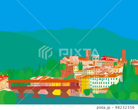 バッサーノ・デル・グラッパ　bassano　del　grappa　ポンテ・ヴェッキオ　イタリア 98232356
