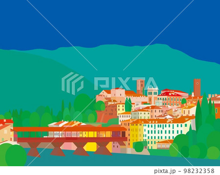 バッサーノ・デル・グラッパ bassano del grappa ポンテ・ヴェッキオ イタリア バッサーノ・デル・グラッパ bassano del grappa ポンテ・ヴェッキオ イタリア 98232358