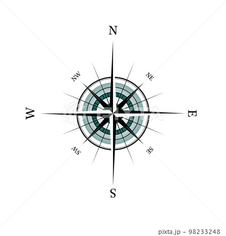 ターコイズグリーンを基調としたコンパス 98233248
