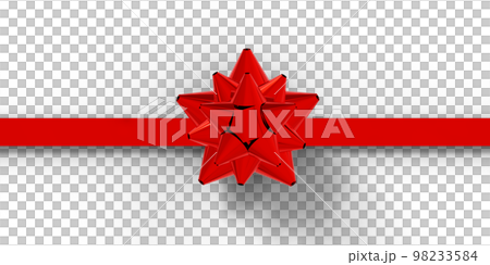 ギフトラッピング素材：フラワーボウ、スターボウ、フラワー結びの3Dレンダリング 98233584