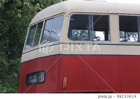 close up of Red Double Decker Bus, part view 18 Nov 2012 98233614
