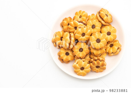 coconut biscuit with pineapple jam coconut biscuit with pineapple jam 98233881