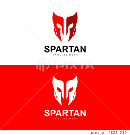 Spartan Logo, War Helmet Suit Vector, Barbarian Armor Icon, Viking, Gym Fit Design, Fitness 98234259