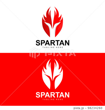 Spartan Logo, War Helmet Suit Vector, Barbarian Armor Icon, Viking, Gym Fit Design, Fitness 98234260