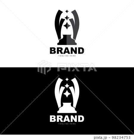 Trophy Logo Design, Award Winner Championship Trophy Vector, Success Brand 98234753